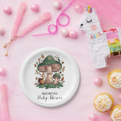Heerlijk mystiek paddenstoel Baby shower Papieren Bordje (Feest)