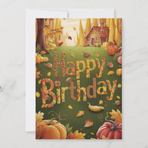 Heerlijk Mystiek Seizoen Herfst Herfst Happy Birth Kaart