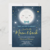 Heerlijk naar de maan en terug Baby shower Kaart (Voorkant)
