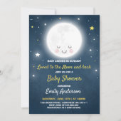 Heerlijk naar de maan en terug Baby shower Kaart (Voorkant)