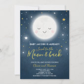 Heerlijk naar de maan en terug Baby shower Kaart (Voorkant)