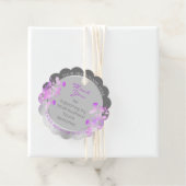 Heerlijk Paarse Bloemen Product Supplies Silver Gr Bedankjes Labels (In situ)