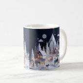 Heerlijk papier Art Style Winter Wildlife Scene Koffiemok (Voorkant rechts)