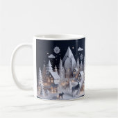 Heerlijk papier Art Style Winter Wildlife Scene Koffiemok (Links)