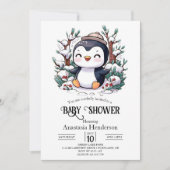 Heerlijk  Penguin Baby shower Kaart (Voorkant)