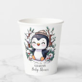Heerlijk  Penguin Baby shower Papieren Bekers (Voorkant)