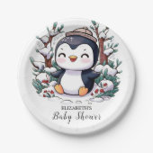 Heerlijk Penguin Baby shower Papieren Bordje (Voorkant)