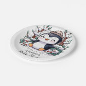 Heerlijk Penguin Baby shower Papieren Bordje (Gekanteld)