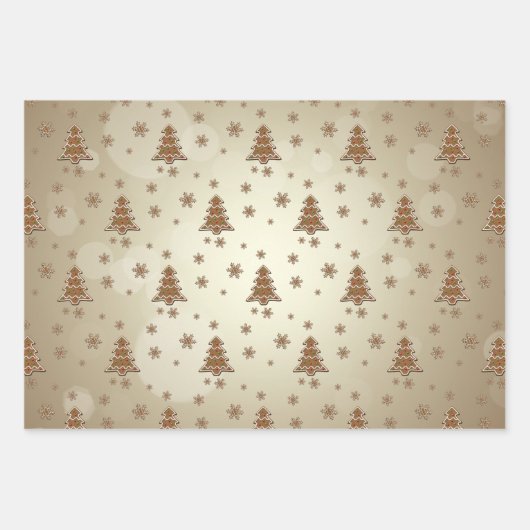 Heerlijk peperkoek koekjes patroon inpakpapier vel (Voorkant 3)