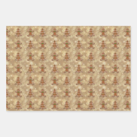 Heerlijk peperkoek koekjes patroon inpakpapier vel (Voorkant 2)