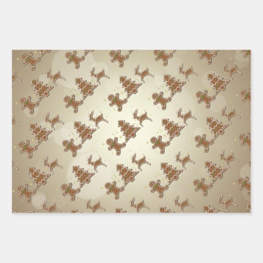 Heerlijk peperkoek koekjes patroon inpakpapier vel (Voorkant)