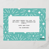 Heerlijk Proost Script Nieuwjaar Foto Folie Feestdagen Briefkaart (Achterkant)