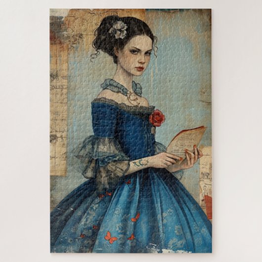 Heerlijk raar  meisje moeilijk legpuzzel (Verticaal)