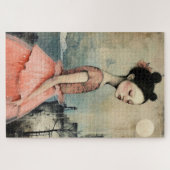 Heerlijk raar  meisje moeilijk legpuzzel (Horizontaal)