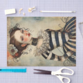 Heerlijk raar  meisje tissuepapier (Craft)