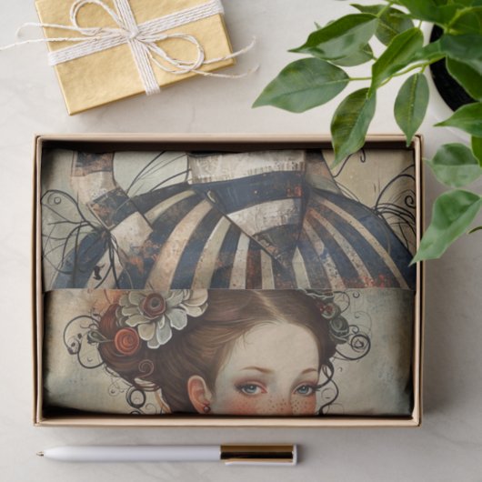 Heerlijk raar  meisje tissuepapier (Geschenk)