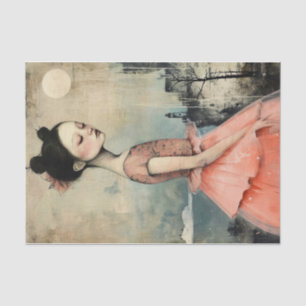 Heerlijk raar meisje tissuepapier