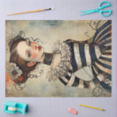 Heerlijk raar  meisje tissuepapier (Craft)