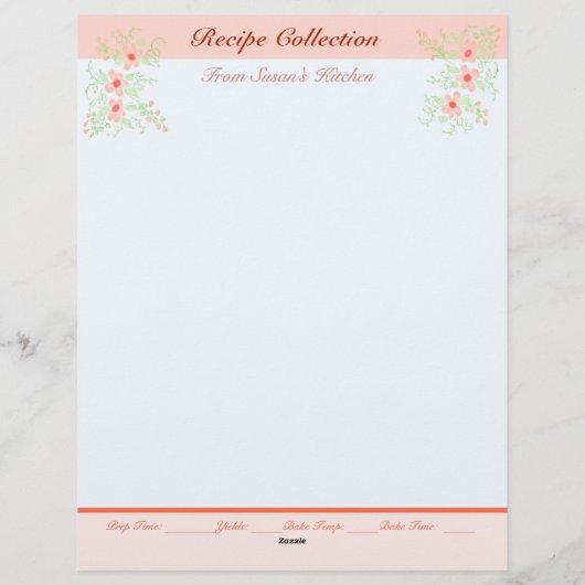 Heerlijk recept Briefpapier met bloem Briefhoofd (Achterkant)