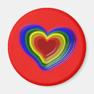 heerlijk regenbooghart magneet