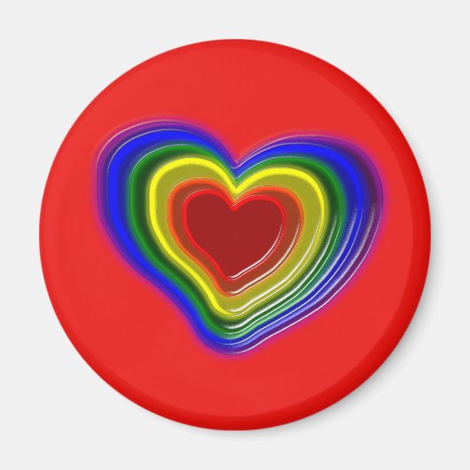 heerlijk regenbooghart magneet (Voorkant)