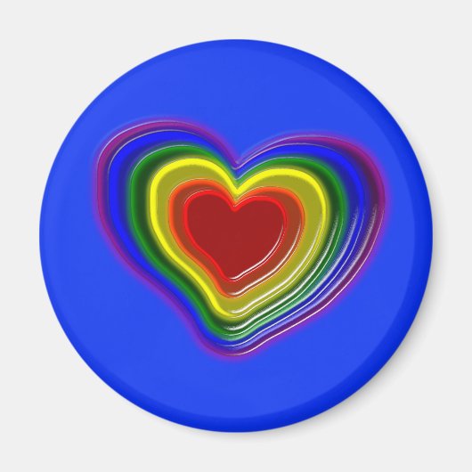 heerlijk regenbooghart magneet (Voorkant)