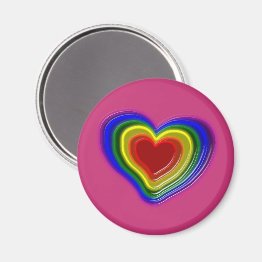 heerlijk regenbooghart magneet (Voorkant / Achterkant)