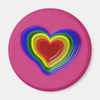 heerlijk regenbooghart magneet