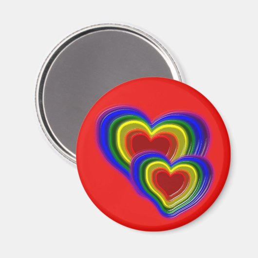 heerlijk regenbooghart magneet (Voorkant / Achterkant)