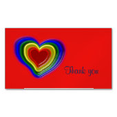 heerlijk regenbooghart magnetisch visitekaartje (Voorkant)