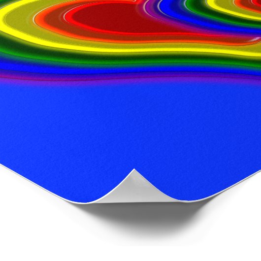 heerlijk regenbooghart poster (Hoek)