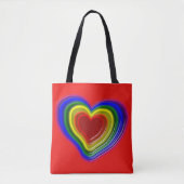 heerlijk regenbooghart tote bag (Voorkant)