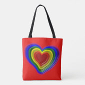 heerlijk regenbooghart tote bag (Achterkant)