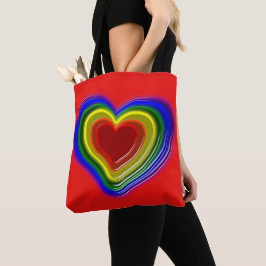 heerlijk regenbooghart tote bag (Dichtbij)