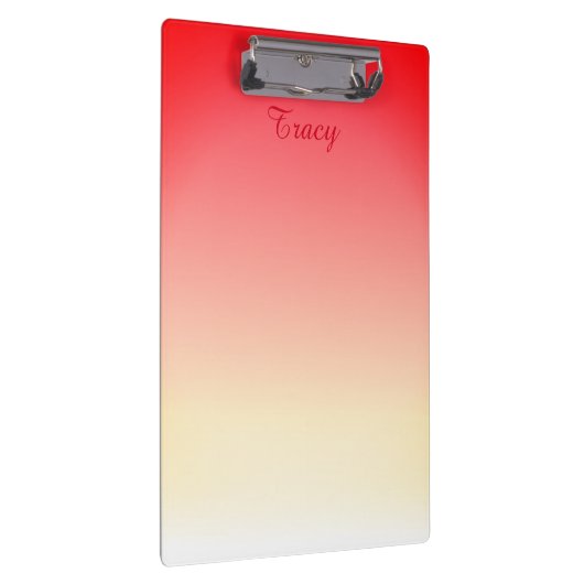 Heerlijk Rood en wit Personaliseren Klembord (Rechts)