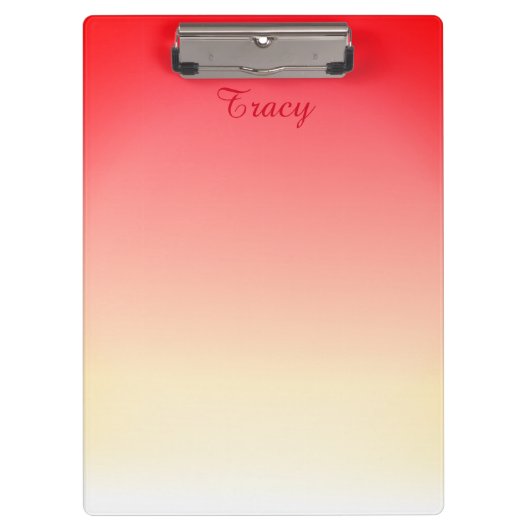 Heerlijk Rood en wit Personaliseren Klembord (Voorkant)