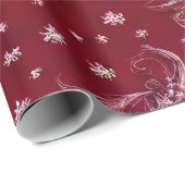 Heerlijk rood & wit kralen gevederde parel wrap cadeaupapier (Rol Hoek)