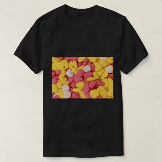 Heerlijk Roze & amp_ Geel Snoep T-shirt (Design voorkant)