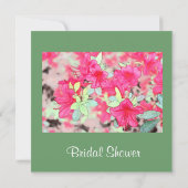 Heerlijk roze azalea bloemen vrijgezellenfeest kaart (Achterkant)