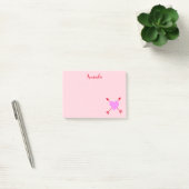 Heerlijk Roze met Paarse hart met rode pijlen Post-it® Notes (Kantoor)