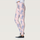 Heerlijk roze sneeuwschoen hardlooppatroon leggings (Links)