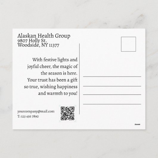 Heerlijk Santa Holiday Briefkaart (Achterkant)