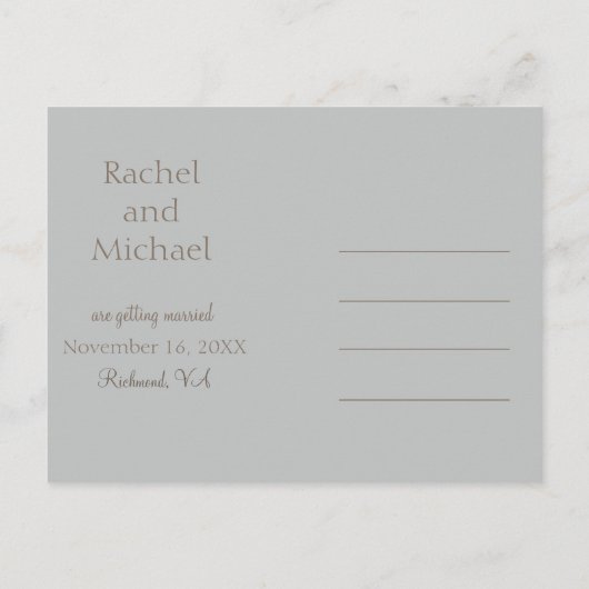 Heerlijk Save the Date Aankondigingskaart (Achterkant)