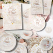 Heerlijk Schaap roze wolk stof sterren 1e Verjaard Kaart