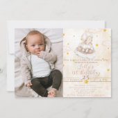 Heerlijk Schaap roze wolk stof sterren 1e Verjaard Kaart (Voorkant)