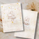 Heerlijk Schaap roze wolk stofsterren Baby shower Kaart