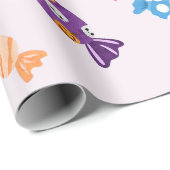 Heerlijk schattig girly patroon Snoep gunsten Roze Cadeaupapier (Rol Hoek)