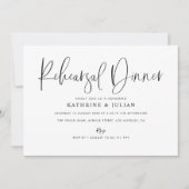 heerlijk script repetitief diner uitnodiging (Voorkant)