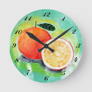 Heerlijk Sinaasappel Acryl Wandklok