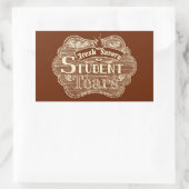 Heerlijk Student Tears Hand getrokken krijtbord Rechthoekige Sticker (Tas)